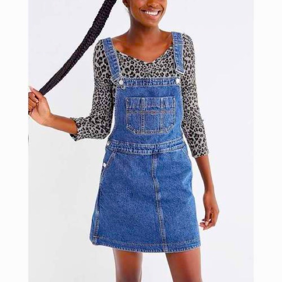 Tommy Jeans Denim Dungaree Mini Dress - Picture 3 of 3